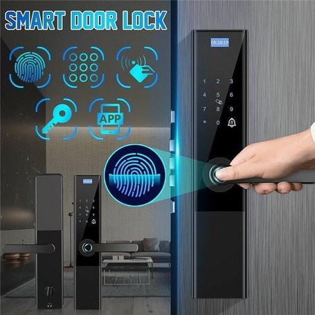 Digital door lock on a residential entry